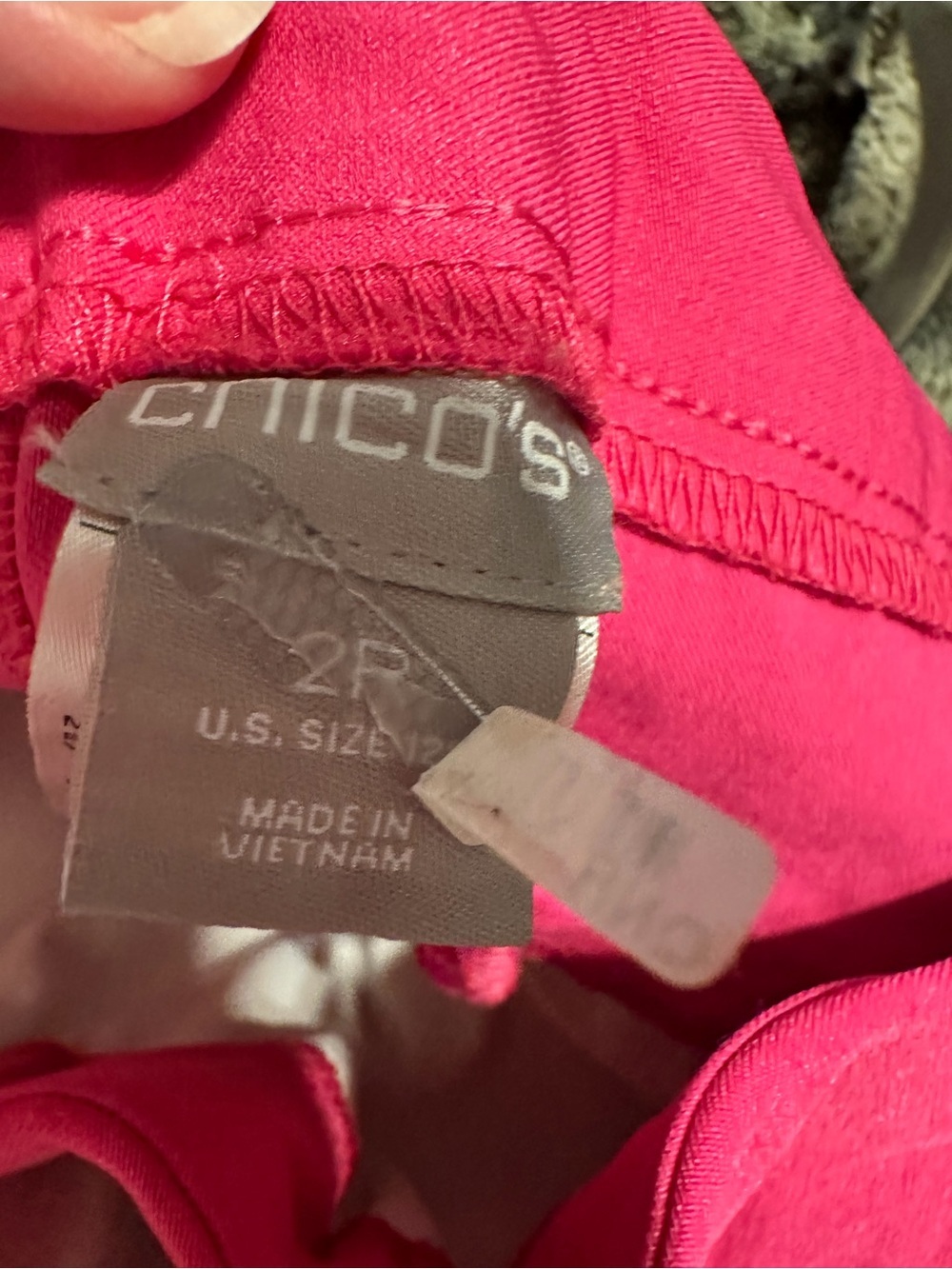 Chico's Straight Leg Crop Pants in Bright Pink - Picture 6 of 6